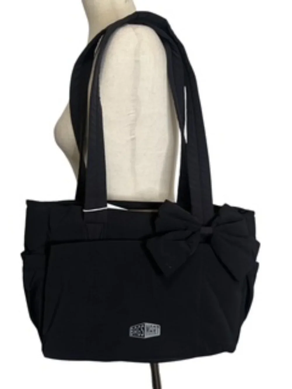 NEW BagSmart Crushed Bow Purse Tote Commuter travel bag NWT